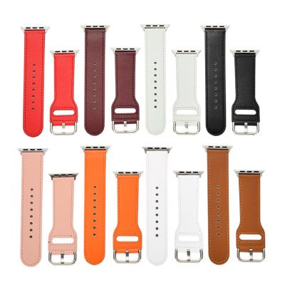 China Luxury Leather Watch Bands Leather Straps For Apple iwatch 38mm 40mm 42mm 44mm for sale