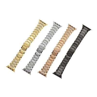 China Cool Stainless Steel Custom High Quality Fancy Metal Watch Band For Apple iWatch Applewatch for sale