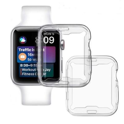 China Wholesale Supplier 41mm Custom Clear Transparent TPU Watch Screen Protector Smart Case 45mm For Apple iwatch 7 for sale