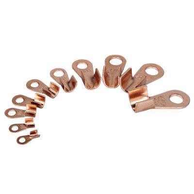 China T2 copper copper cable OT100A wire terminal connector with different sizes from 5A-1000A for sale