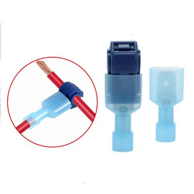 China Blue T2 Cable Connectors Terminals Crimp Quick Lock Splice 18-14AWG 1.0-2.5mm2 T2 for sale