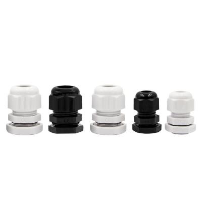 China 10pcs IP68 PG7 Cable Gland Nylon Waterproof Inlet For 3-6.5mm PG9 PG11 PG13.5 PG16 PG19/21/ White Black Nylon Plastic Connector for sale