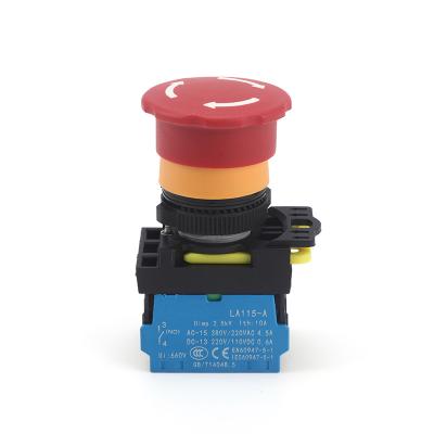 China LA115-A5-11ZS Series Emergency Stop Button Switch Button Emergency Stop Button Waterproof Switch LA115-A5-11ZS for sale