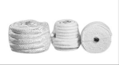 China High Temp Ceramic Fiber Square Braided Rope Round Woven Refractory Rope for sale