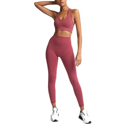 China Antibacterial women yoga leggings manufacturer direct sales logo cotton techinc seamless custom pants for gym for sale