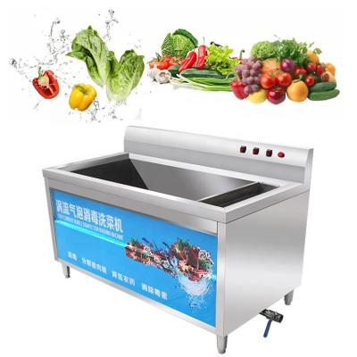 China Stainless Steel Potato Washing Machine Vegetable and Fruit High Air Bubble Ozone Seal Cleaning Washing Machine for sale