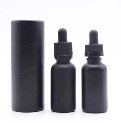 China 2021new Pretty 30ml CBD Oil Bottle Perfume Bottle Stock Design Cosmetic Frosted Essential Oil Glass Dropper Bottle for sale