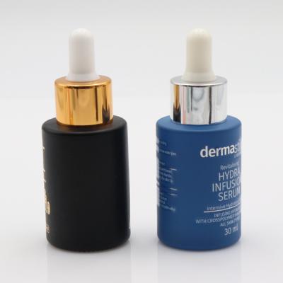 China Factory Wholesale Cosmetic Skin Oil Dropper Bottle Glass Oil Bottle Frosted Glass Dropper Bottle For Serum for sale