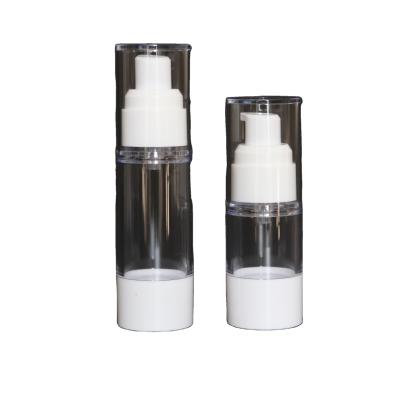 China Travel Cosmetic White Plastic Bottle 50ml 100ml Plastic Pump Bottle Plastic Airless Lotion Bottle for sale