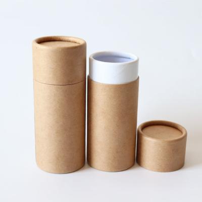 China Recycled Materials Wholesale Custom Cosmetic Tea Paper Packaging Tubes Bottle Packaging Paper Box Black Coffee Packaging Box for sale