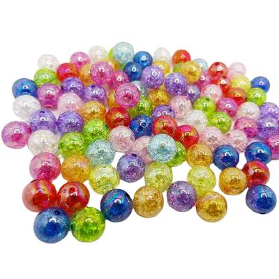 China Necklace Bracelet Making 10mm 20mm Stunning Cracked Series Split Acrylic Beads AB Color Used For Jewelry Making Loose Beads Plastic Beads for sale