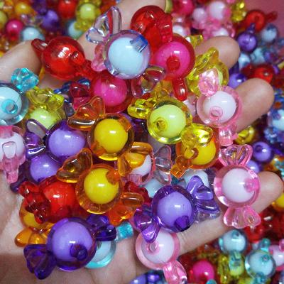 China Jewelry Accessories DIY Transparent Candy Acrylic Beaded Hair Accessories Custom Candy Acrylic Beaded Children's Jewelry Accessories for sale