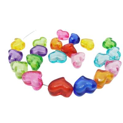 China DIY Jewelry Accessory Heart Shaped Acrylic Bead Accessories For Jewelry Making DIY Earrings And Necklaces for sale