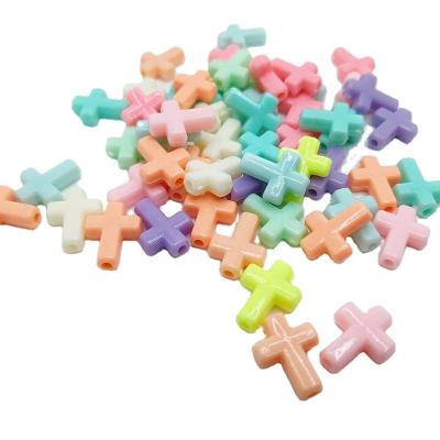 China Bulk Plastic Beads Factory Wholesale Colorful Acrylic Beads Pony Plastic Beads Set DIY Cross Accessories for sale