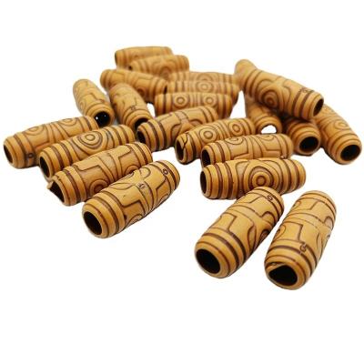 China Brown 21*17mm Acrylic Plastic Rose Shaped Beads Large Hole Cut Out Tube Beads for sale