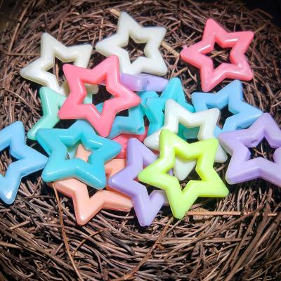 China Hot Selling Star Pony Kids Colorful Loose Acrylic Plastic Beads Children's Necklaces And Bracelets For Jewelry Making for sale