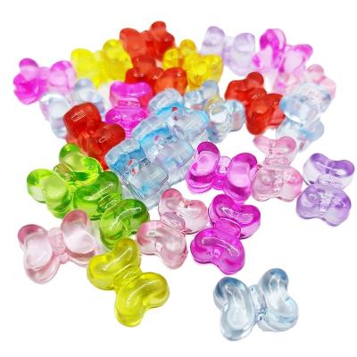 China Wholesale 11*15mm Acrylic Clear Plastic Acrylic Bow Shaped Beads for sale