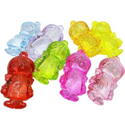 China Wholesale Cartoon Character DIY Little Girl Acrylic Transparent Beads Acrylic Modeling Beads Acrylic Plastic Beads Bulk Home Decoration for sale