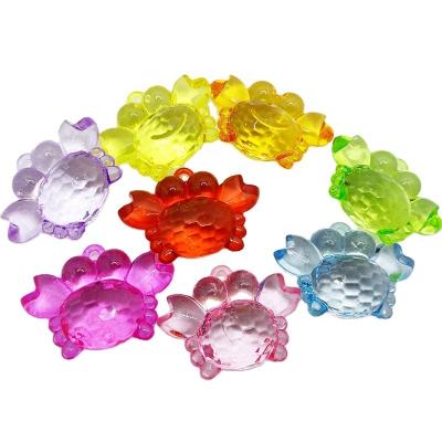 China Wholesale Transparent Acrylic Beads Cartoon Ocean Crab Animal Shape Beads Plastic Beads Bulk Children's Party Toys for sale