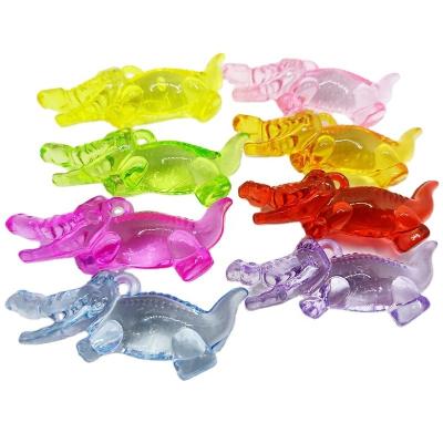 China Wholesale Transparent Acrylic Beads Cartoon Ocean Crocodile Shape Beads Plastic Beads Bulk Children's Party Toys for sale