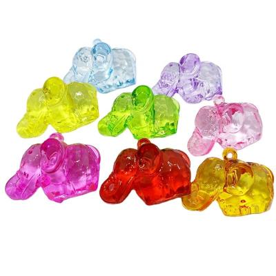 China Wholesale Acrylic Transparent Beads Cartoon Elephant Shape Beads Plastic Beads Bulk Children's Party Toys for sale