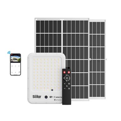 China 100W WIFI CCTV Camera IP65 Outdoor Indoor/Outdoor Solar Reflector Led Garden Solar Flood Light for sale