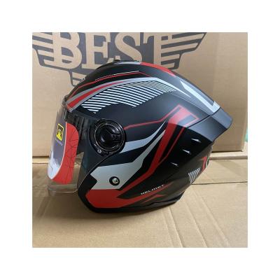 China PC VISOR Hot Selling Open Face Helmet Safety Motorcycle Helmet With Clear Visor Helmet for sale