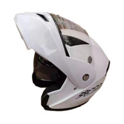 China PC VISOR Cool Dual Lens Flip Up Helmet /Moto Head Motocross Racing Helmet for sale