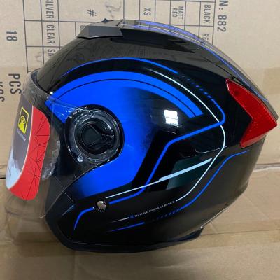 China PC VISOR Safety High-quality Good Price Open Face Visor Helmet Motorcycle Helmet Flip-up open face Helmet for sale