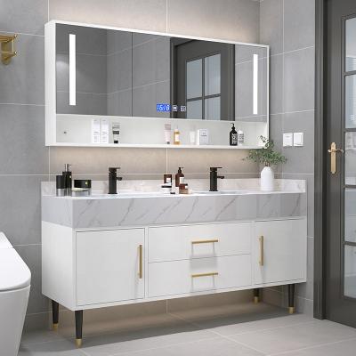 China Luxury Smart Hotel Mirror Cabinet Bathroom Dresser Factories New Modern Classic Design Bathroom Wall Installation And Sink Wash Basin for sale