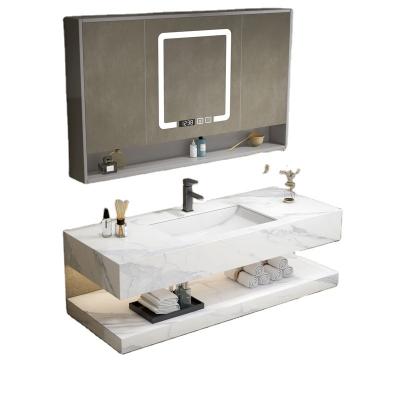 China Wholesale Modern Wall Mounted Floating Mirror Vanity Sink Vanity Mirror Sink Modern Wall Mounted Bathroom Vanity Set Small With Mirror for sale