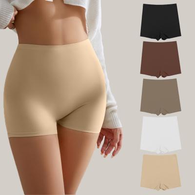 China Breathable Ice Feeling Boyshort Women Safety Boyleg Briefs Panties Silk Seamless Nude Underwear for sale