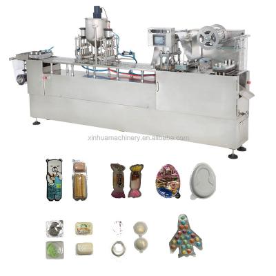 China Beverage cup butter jam ketchup honey chocolate paste blister packing machine,thermoform fill seal machine for sale