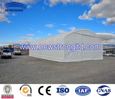 China Waterproof Tarpaulin Fabric Cover Metal Frame Storage Building for sale