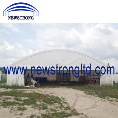 China Waterproof Portable Clear Span Fabric Building For Sale for sale