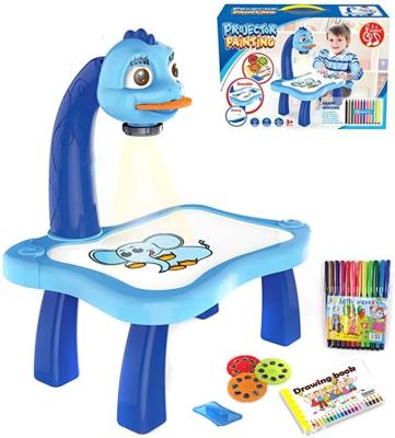 China Kids Playing Fun 2022 Learning Kids Drawing Board Projector Smart Table Teaching Machine Smart Painting Toy for sale