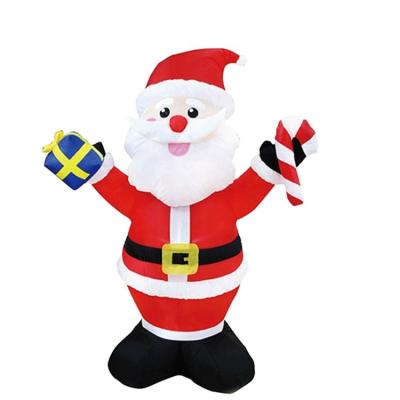 China 100%Polyester Customized Outdoor Inflatable Christmas Snowman Cane And Gift Christmas Decorations for sale