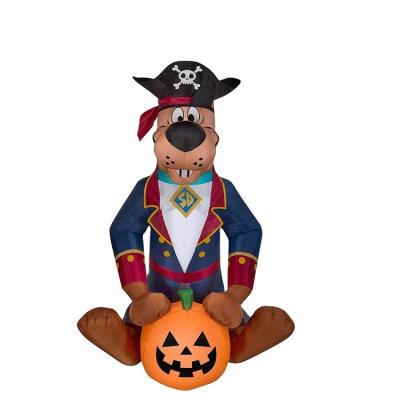 China 100%Polyester Halloween Decoration Inflatable Model Toys Pirate Dress Up Scooby Doo And Pumpkin for sale