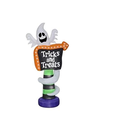 China 100%Polyester Ghost Pattern Street Sign Rides Or Inflatable Snack Halloween Decoration for sale