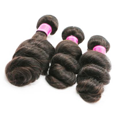 China Loose Wave Crochet Hair Bundles With Closure Cabello Extensiones Natural Color for sale