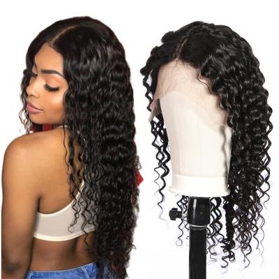 China Raw Virgin Remy Indian Human Hair Swiss Lace Wet and Wavy Wigs, Wholesale Price Water Wave Lace Front Wig for sale