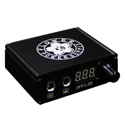 China 2020 hot sale 1.5A power start black aluminum alloy tattoo power supply for tattoo shop for sale