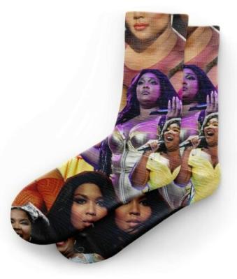 China LIZZO S SOCKS QUICK DRY Women' Emoticon Socks High Quality Cotton Comfortable Funny Ladies Printing Long Emoticon Socks Stocking Lizzo Socks for sale