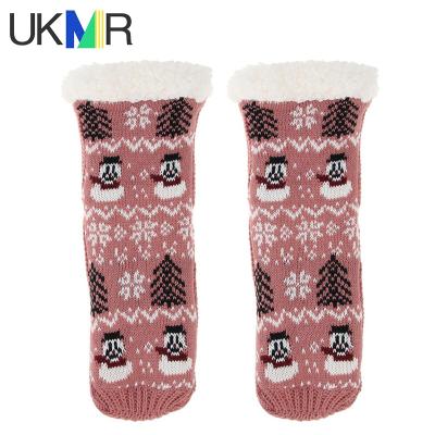 China Wholesale Fuzzy Slipper Socks UKMR Slipper Socks Reading Clips Comfortable Women Fuzzy Anti-skid Socks Fuzzy Custom for sale