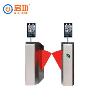 China 24 Hours Glass Sliding Door Access Turnstile Detection System Face Recognition Measurement Temperature for sale