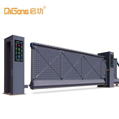 China Easily Assembled Automatic Horizontal Pillar Light Drawing Sliding Basic Track Industrial Door for sale