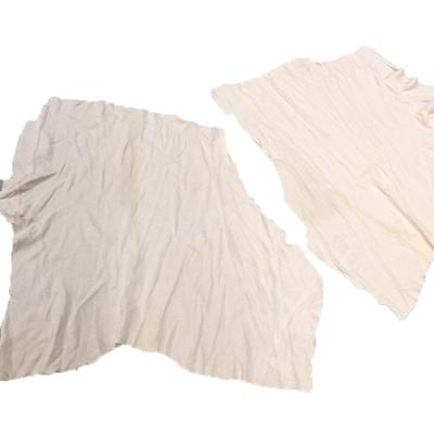 China Have Strong Oil And Water Absorbency Second Hand Light Color T-shirt Fabric Waste 90% Used Cotton Old Cleaner Industrial Wiping Rags for sale