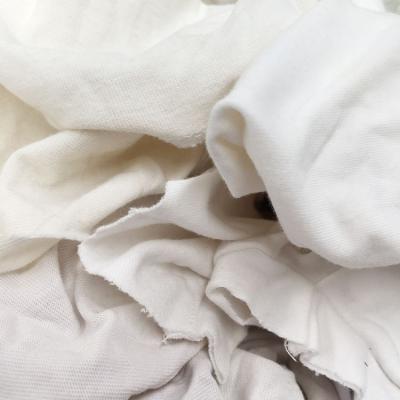 China Have Strong Oil And Water Absorbency Light Color Recycled Industrial Cleaning T-Shirt 90% Soft Cotton Mopping Rags for sale