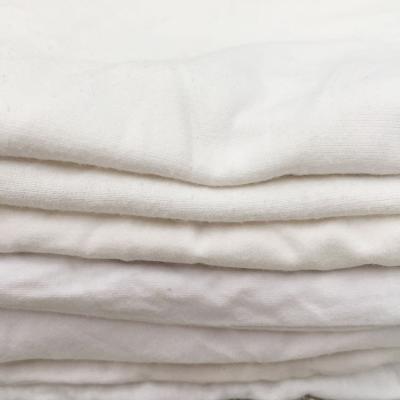 China Have Oil And Water Absorbency Cutting Waste Elastic T-shirt Strong Used Soft White Cotton Cleaning Mopping Rags for sale