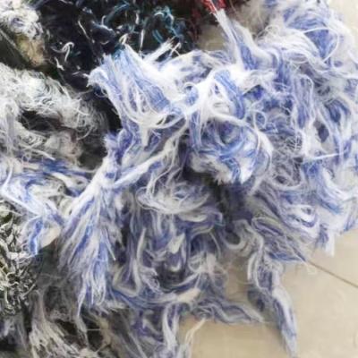 China Have Strong Oil And Water Absorbency Factory Waste Recycled Cotton Yarn Colored Industrial Cleaning Rags for sale